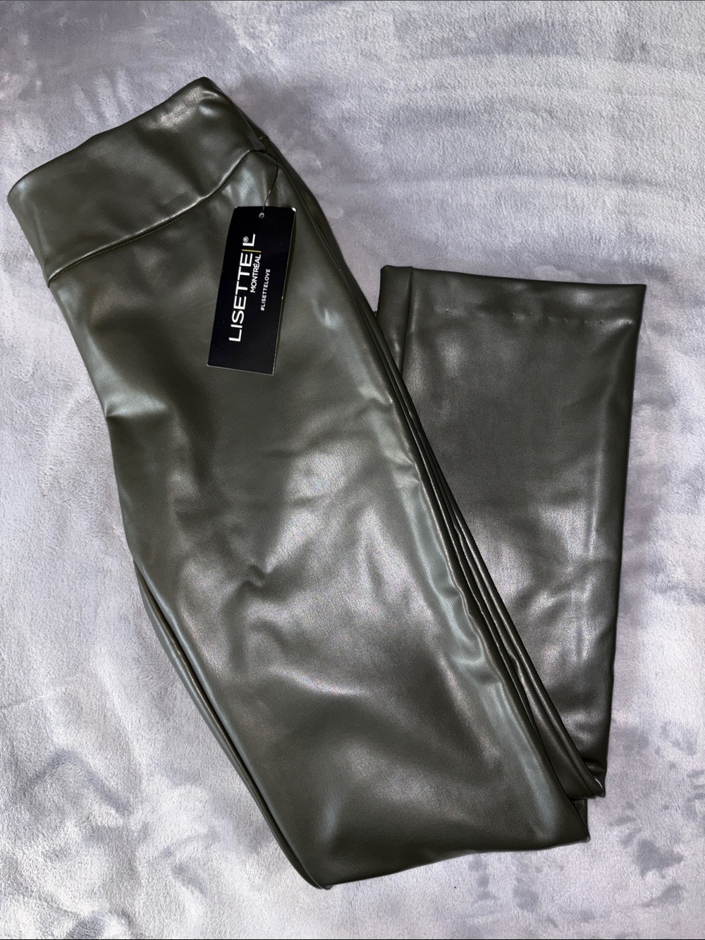 LISETTE L Montreal Verona Olive Faux-Leather Pants